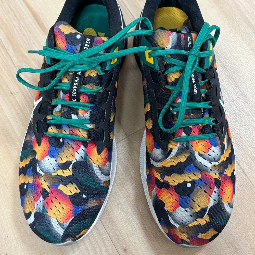 Nike Air Zoom Pegasus 38 US 12 Jordan Moss Collab Allways All Ways Running Shoe